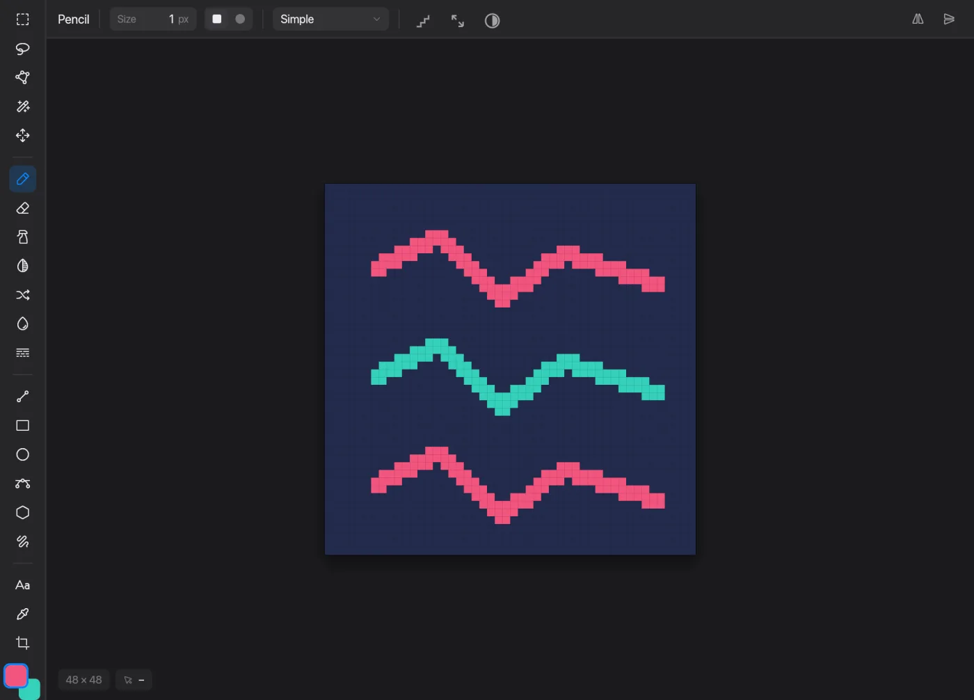 Colors in Pixmith