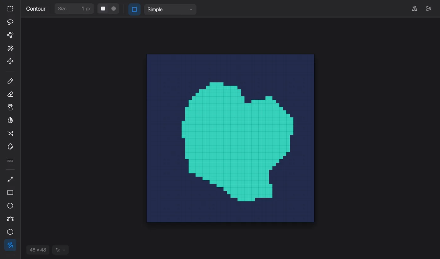 Contour in Pixmith