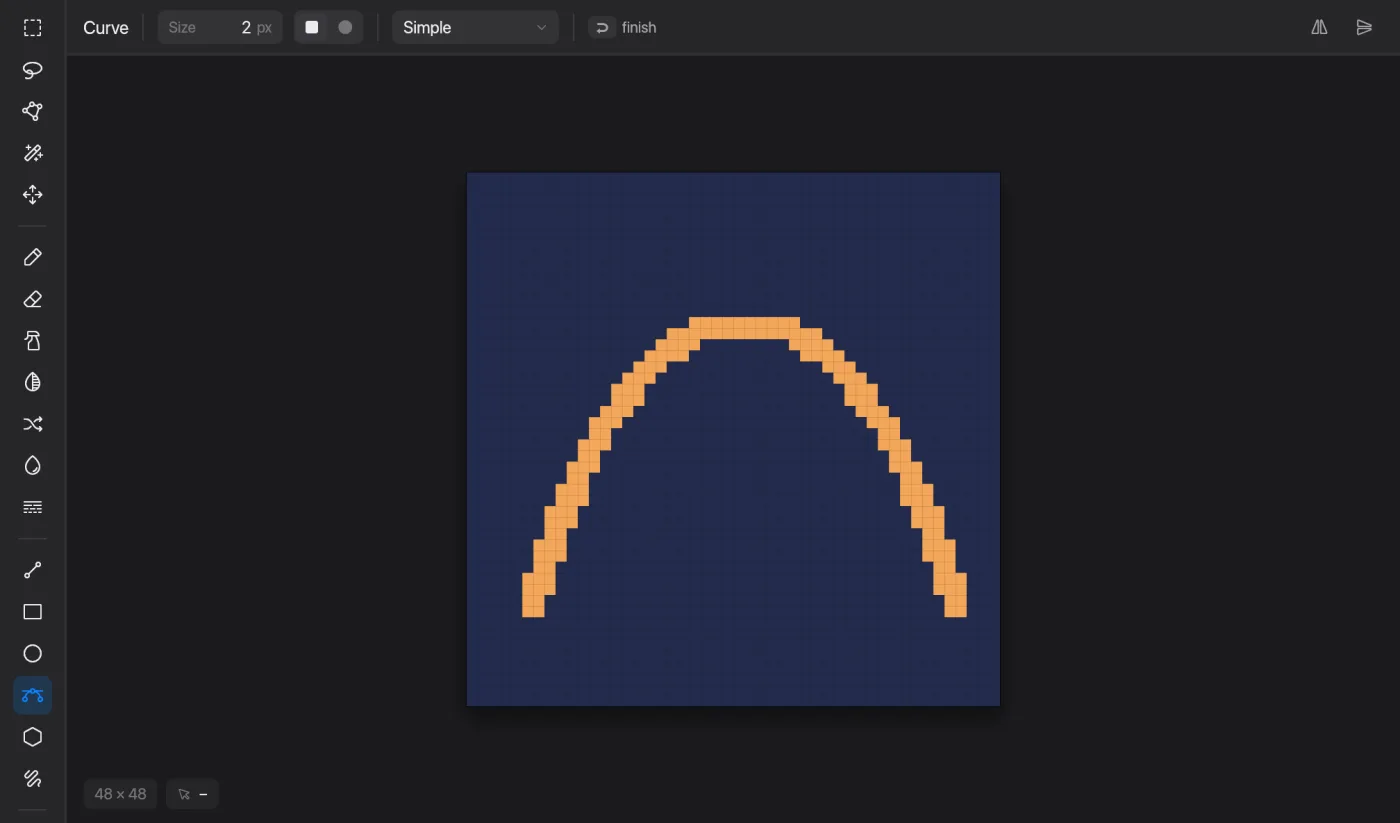 Curve in Pixmith