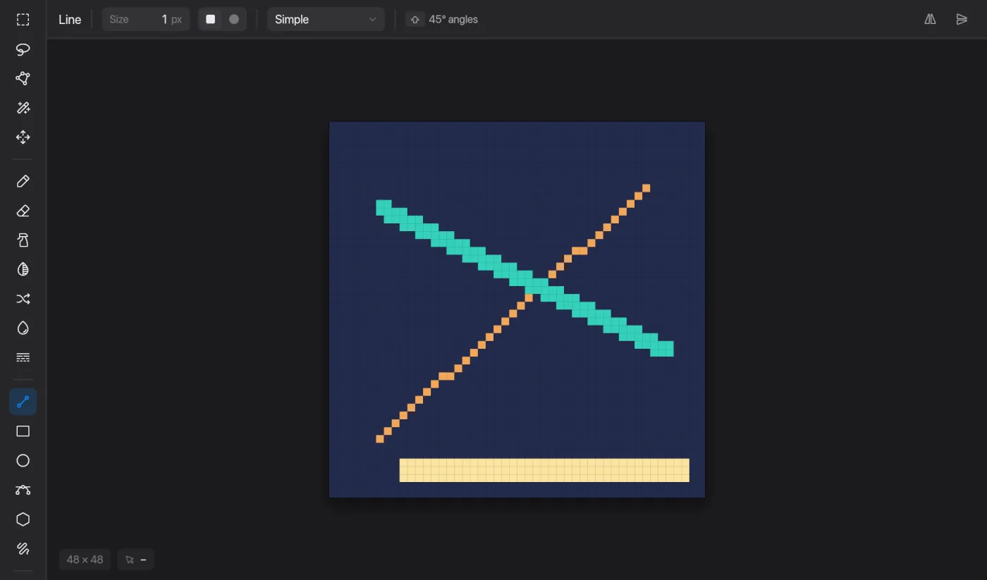 Line in Pixmith