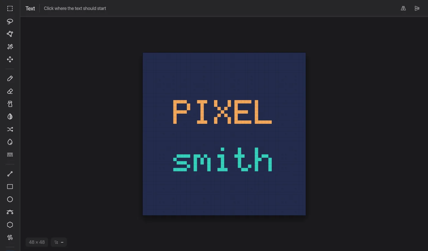 Text in Pixmith