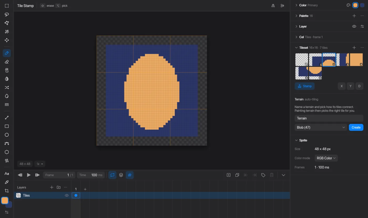 Tilemap layers in Pixmith